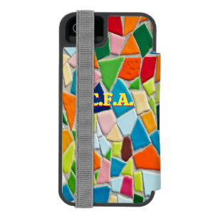 Orange Initials Mosaic Incipio Watson™ iPhone 5 Wallet Case