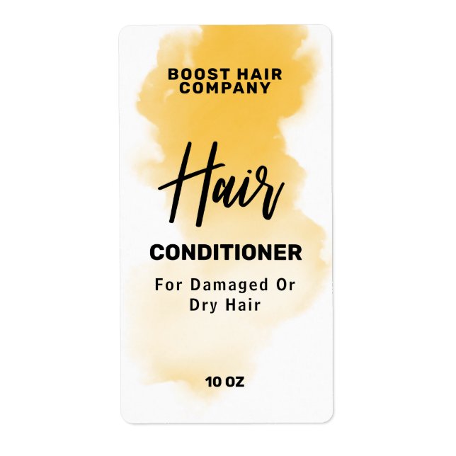 Orange Ink Shampoo Conditioner Labels (Front)