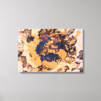 Orange inks canvas print