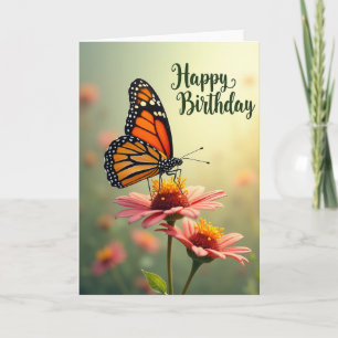 Orange Insect Birthday Card