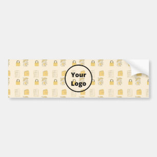 Orange insurance business pattern bumper sticker