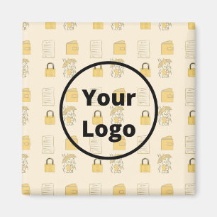 Orange insurance business pattern magnet