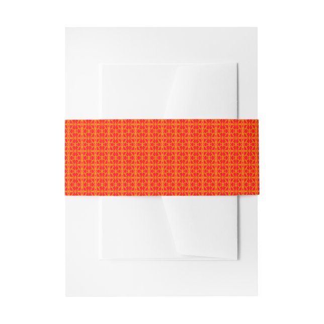 orange invitation belly band (Front Example)