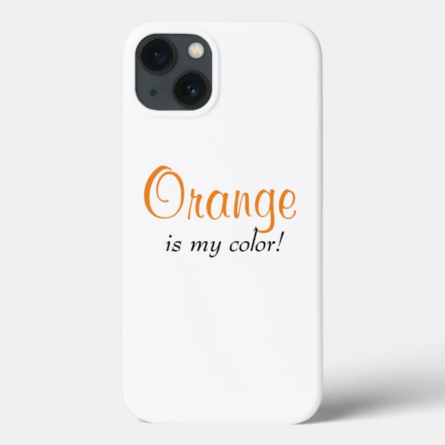 Orange Is My Colour Cute Girly Quote  Case-Mate iPhone Case (Back)