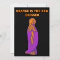 Orange is the New Blessed Virgin Mary Icon