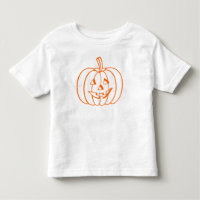 Orange Jack-O-Lantern Halloween Pumpkin Outline
