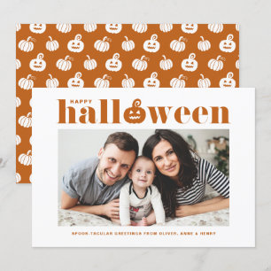 Orange Jack-o'-lantern Photo Happy Halloween Announcement
