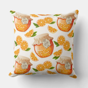 Orange Jam Throw Pillow