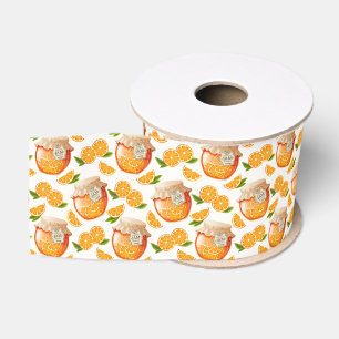 Orange Jam Wrapping Paper Grosgrain Ribbon