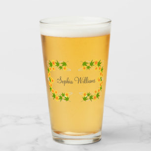 Orange Japanese flowers Glass