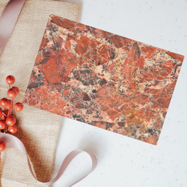 Orange Jasper Stone Pattern Tissue Paper (In Situ)