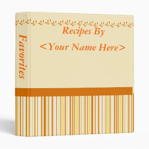 Orange, jaune et classeur rayé crème de recette