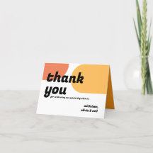 ORANGE JAUNE MERCI GÉOMÉTRIQUE