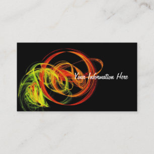 Orange Jaune Vert Abstrait Fils Cartes de visite