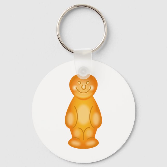 Orange Jelly Baby Keychain (Front)