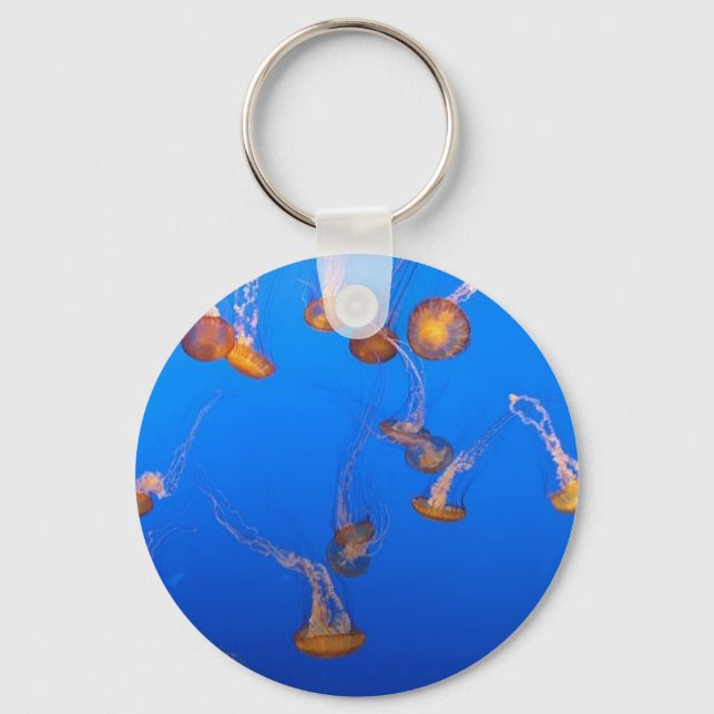Orange Jellyfish Keychain (Front)