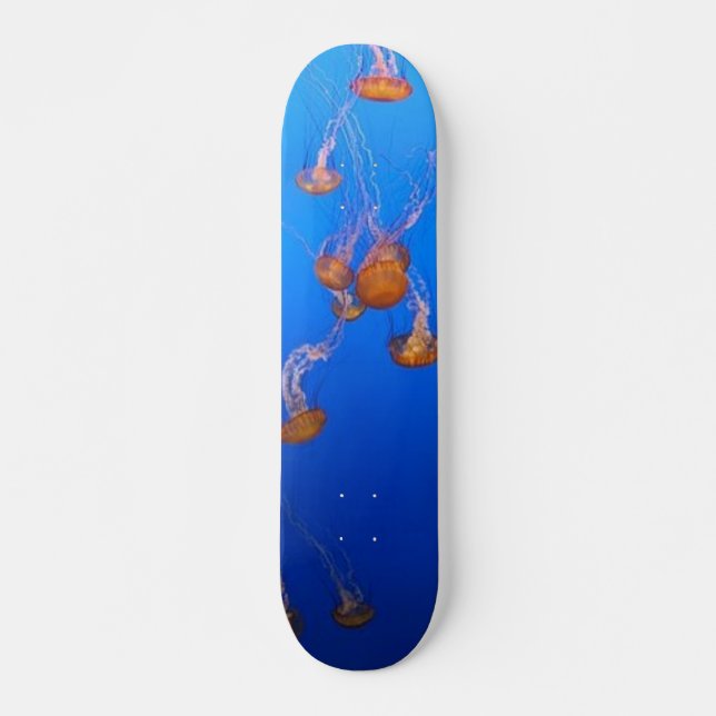 Orange Jellyfish Skateboard (Front)