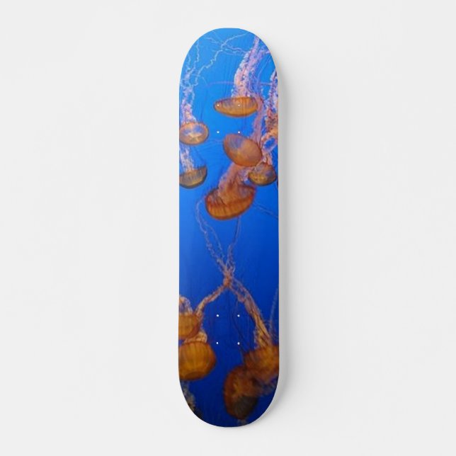 Orange Jellyfish Skateboard (Front)