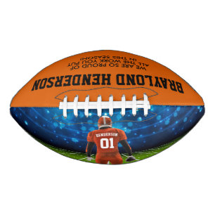 Orange Jersey Personalized Player Football