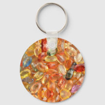 Orange Jewel Key Chain