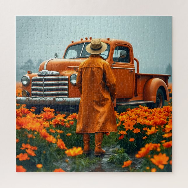 Orange Jigsaw Puzzle (Vertical)