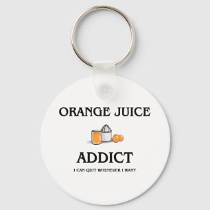 Orange Juice Addict Keychain