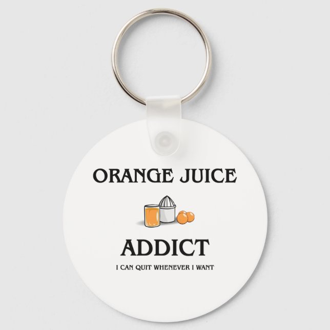 Orange Juice Addict Keychain (Front)