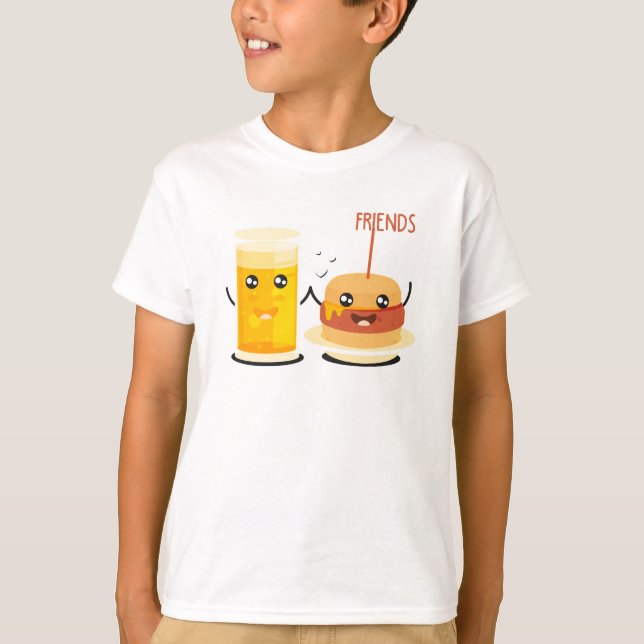 Orange Juice and Hamburger Best Friend T-Shirt (Front)
