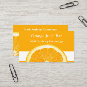 Orange Juice Bar Business Card