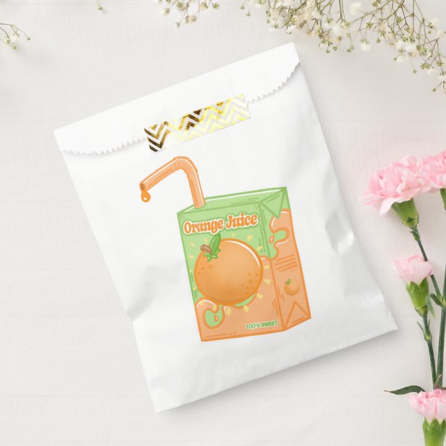 Orange Juice Box Birthday Party Favour Bag (Sealed)
