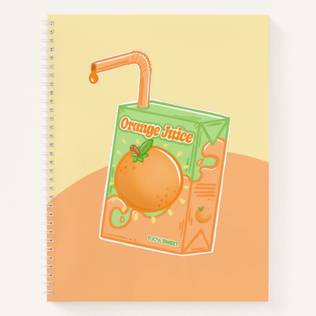 Orange Juice Box Notebook (Front)