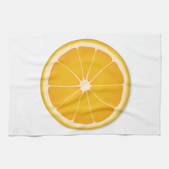 Orange Juice Citrus Splash Kitchen Towel (Horizontal)
