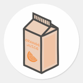 Orange Juice Classic Round Sticker