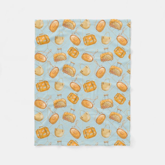 Orange Juice Fleece Blanket (Front)