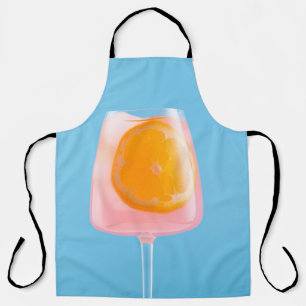 Orange juice in clear drinking glass apron