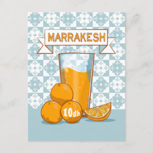 Orange Juice Marrakesh Morocco Postcard
