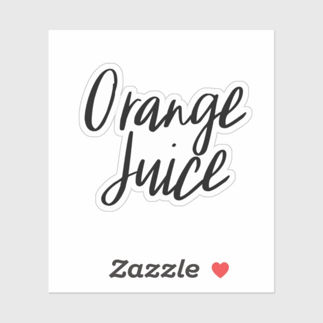 Orange Juice Storage Sticker (Sheet)