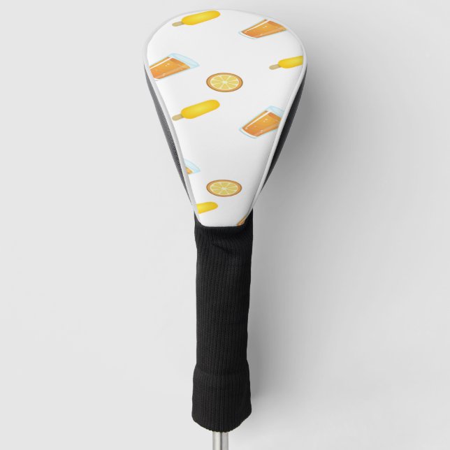 orange juice summer pattern golf head cover (Front)