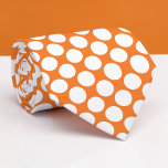Orange Jumbo Polka Dots Custom Necktie<br><div class="desc">Make a bold statement with this custom necktie featuring vibrant jumbo polka dots. Perfect for adding a touch of playful elegance to any outfit, this necktie is a unique and eye-catching accessory that’s sure to turn heads. Whether you’re dressing up for a special occasion or adding some personality to your...</div>