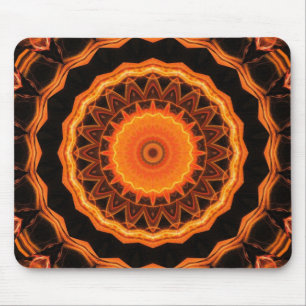 Orange Kaleidoscope 04 Mouse Pad
