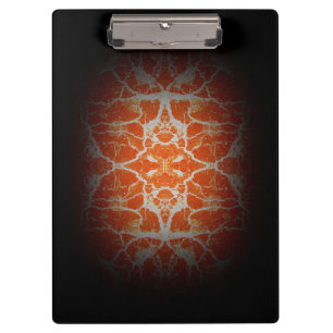 Orange kaleidoscope pattern clipboard