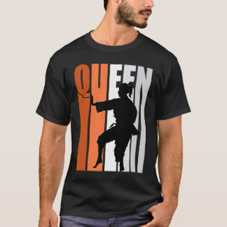 Orange Karate Queen Colorful White Belt Practice D T-Shirt