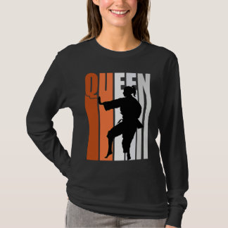 Orange Karate Queen Colorful White Belt Practice D T-Shirt