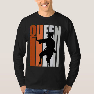 Orange Karate Queen Colorful White Belt Practice D T-Shirt