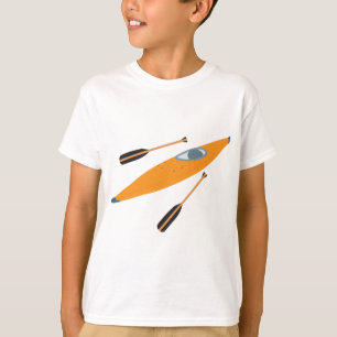 Orange Kayak with Oars T-Shirt
