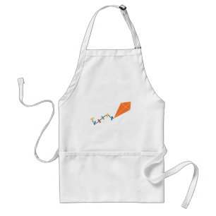 Orange Kite Long Fancy Tail Standard Apron