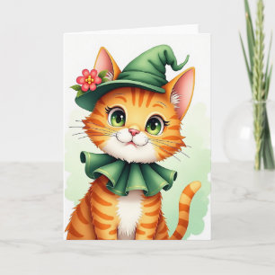 Orange Kitten Portrait Card