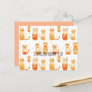 Orange Kitty Cats Postcard