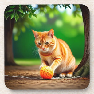 Orange Kitty Coaster