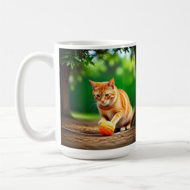 Orange Kitty Coffee Mug (Left)